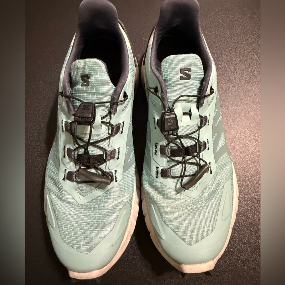 Salomon Women's Speedcross 4 Trail Shoes - Aqua and Black - Picture 2 of 13